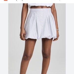 Simkhai Striped Button-Down Skirt